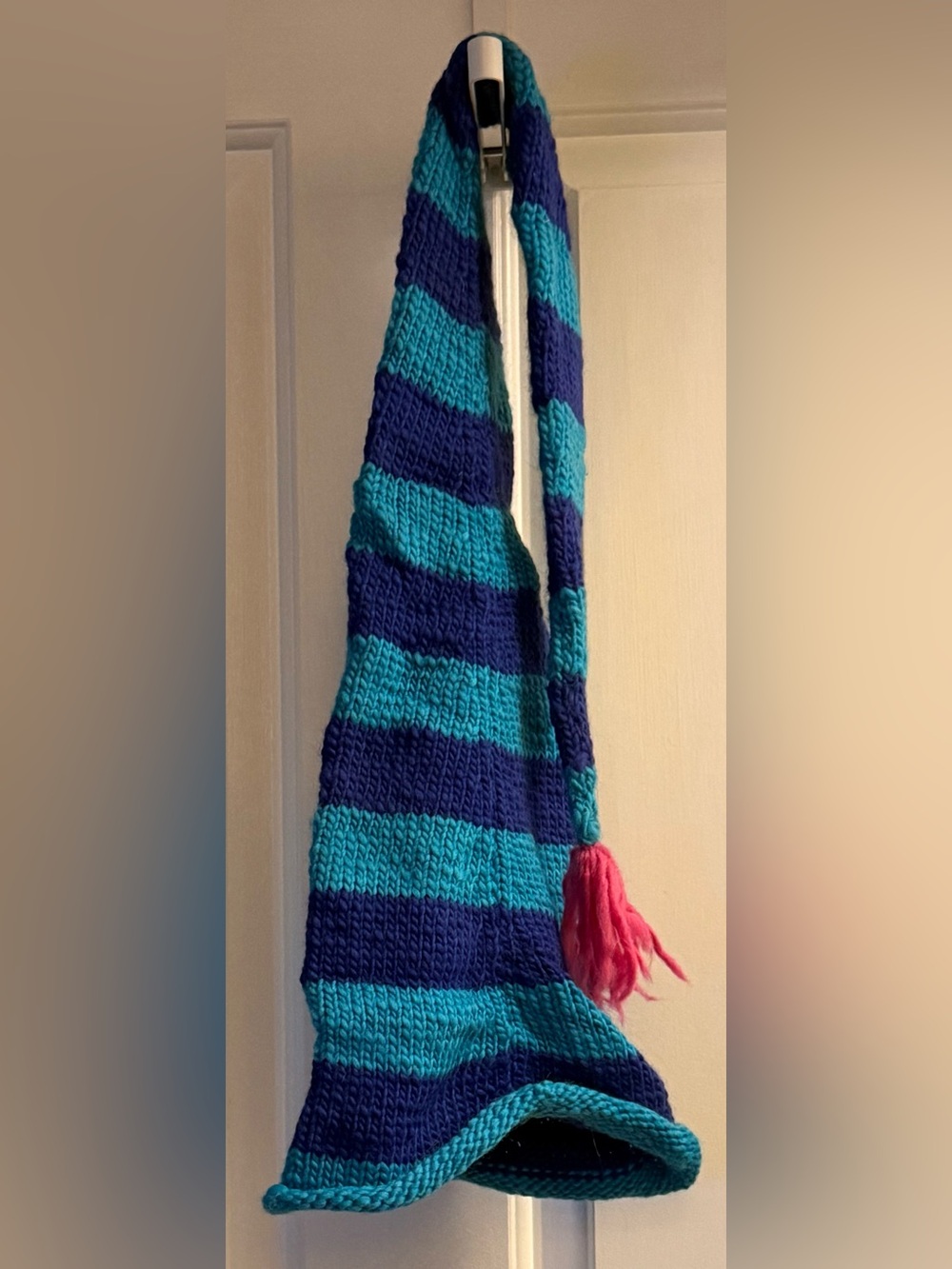 Knit Striped Long Ski Hat